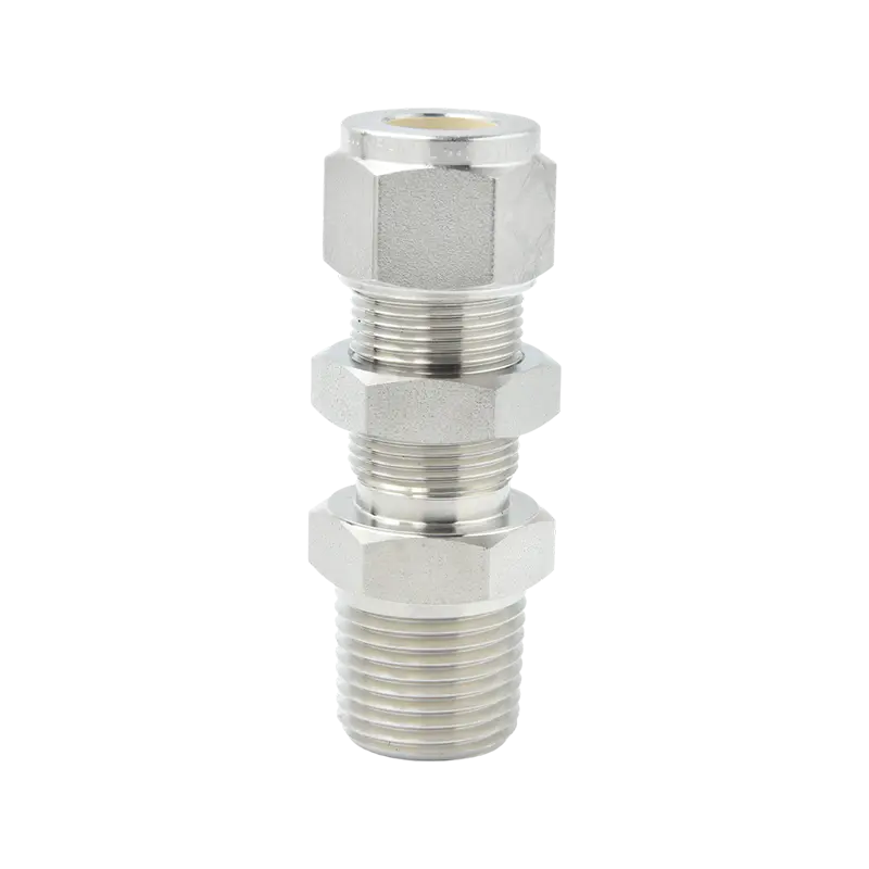 Oțel inoxidabil 316L Racord de compresie filet exterior prin conector placă
