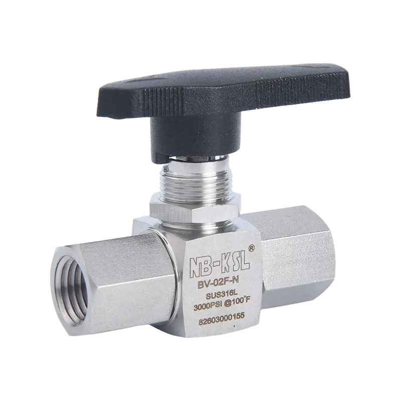 Supapă cu ac mini cu filet femel din oțel inoxidabil 316L